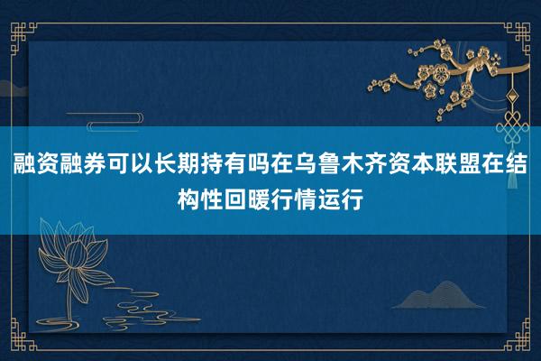 融资融券可以长期持有吗在乌鲁木齐资本联盟在结构性回暖行情运行
