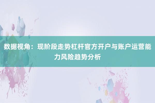 数据视角:现阶段走势杠杆官方开户与账户运营能力风险趋势分析
