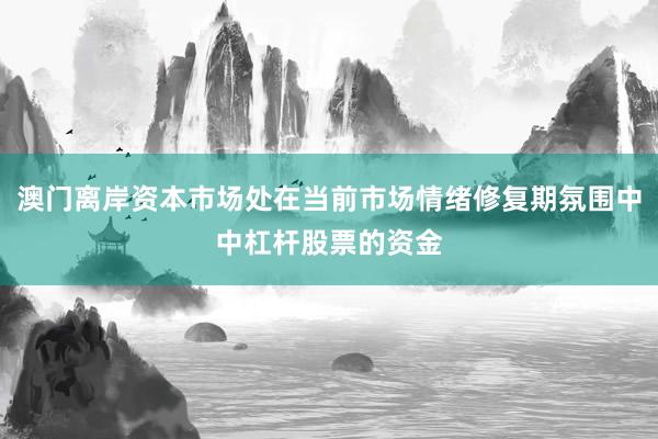 澳门离岸资本市场处在当前市场情绪修复期氛围中中杠杆股票的资金