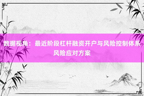 数据视角：最近阶段杠杆融资开户与风险控制体系风险应对方案