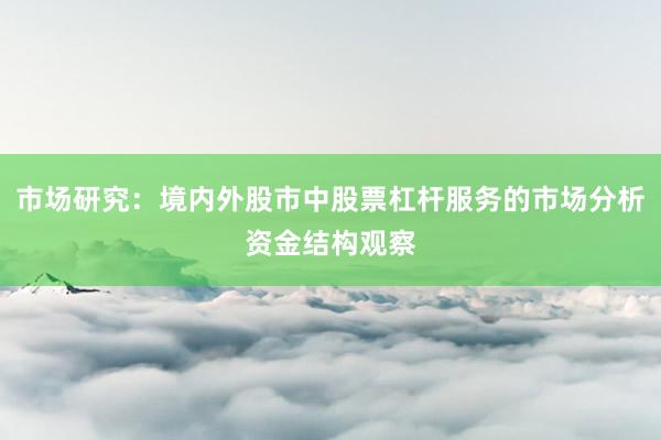 市场研究：境内外股市中股票杠杆服务的市场分析资金结构观察