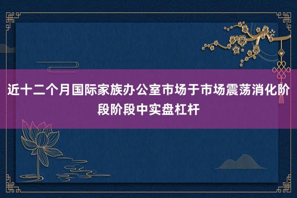 近十二个月国际家族办公室市场于市场震荡消化阶段阶段中实盘杠杆