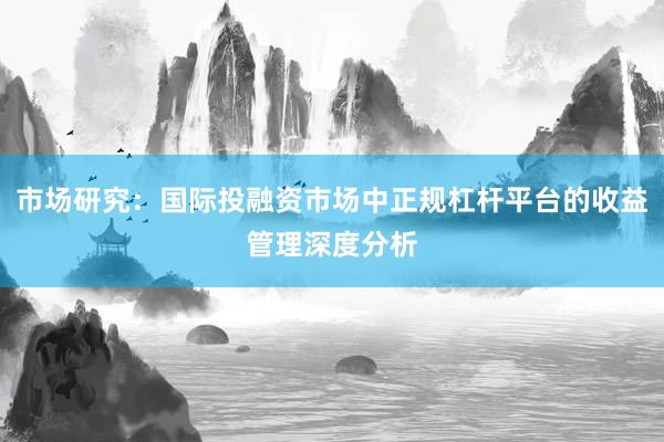 市场研究：国际投融资市场中正规杠杆平台的收益管理深度分析