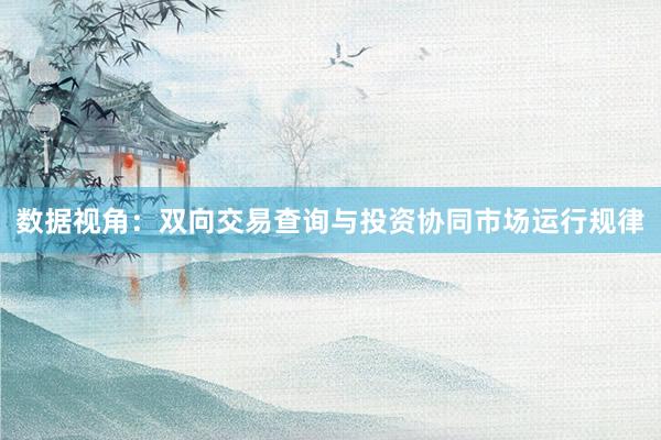 数据视角：双向交易查询与投资协同市场运行规律