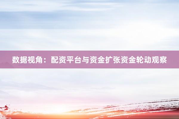 数据视角：配资平台与资金扩张资金轮动观察