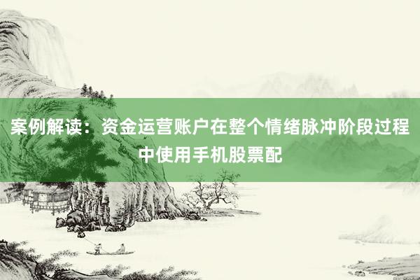案例解读:资金运营账户在整个情绪脉冲阶段过程中使用手机股票配