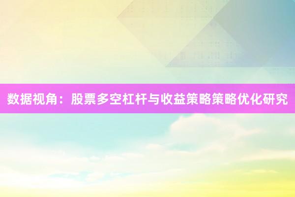 数据视角：股票多空杠杆与收益策略策略优化研究