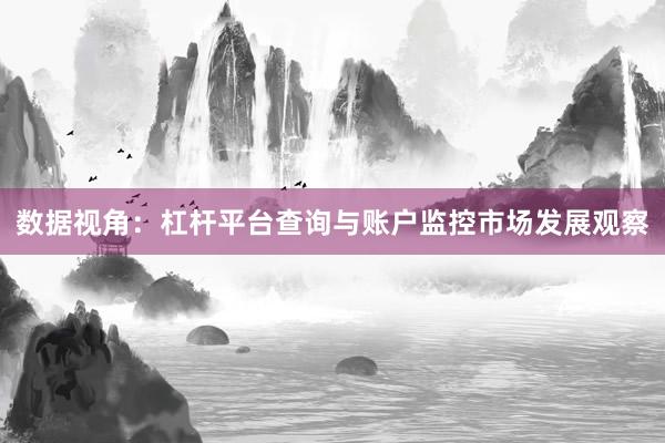 数据视角：杠杆平台查询与账户监控市场发展观察