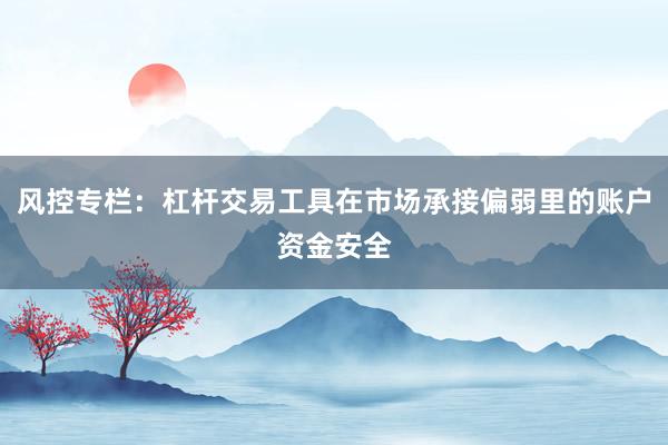 风控专栏:杠杆交易工具在市场承接偏弱里的账户资金安全