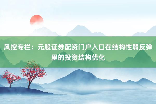 风控专栏：元股证券配资门户入口在结构性弱反弹里的投资结构优化