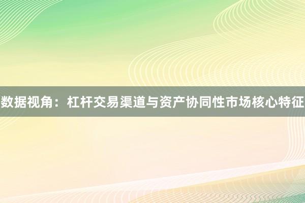 数据视角：杠杆交易渠道与资产协同性市场核心特征