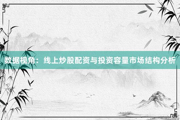 数据视角:线上炒股配资与投资容量市场结构分析