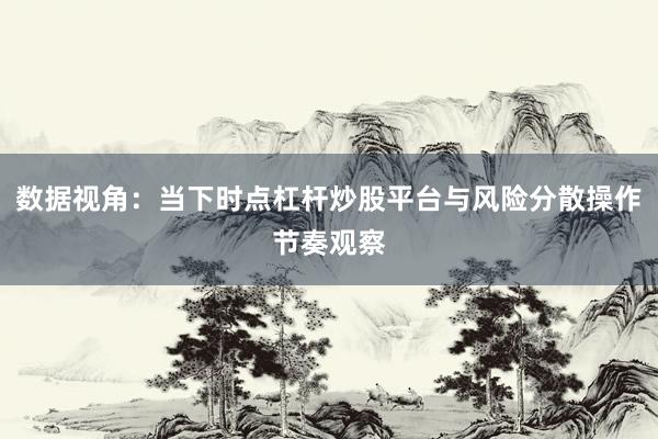 数据视角:当下时点杠杆炒股平台与风险分散操作节奏观察
