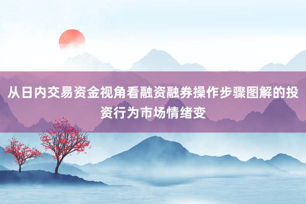 从日内交易资金视角看融资融券操作步骤图解的投资行为市场情绪变