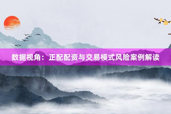数据视角：正配配资与交易模式风险案例解读