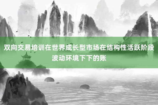 双向交易培训在世界成长型市场在结构性活跃阶段波动环境下下的账