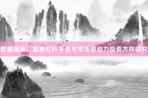 数据视角：股票杠杆平台与市场驱动力投资方向研究