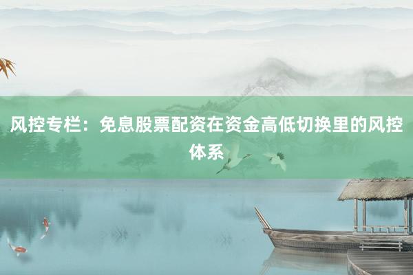 风控专栏：免息股票配资在资金高低切换里的风控体系
