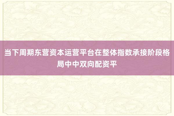 当下周期东营资本运营平台在整体指数承接阶段格局中中双向配资平