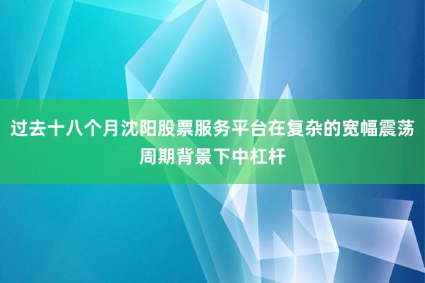 过去十八个月沈阳股票服务平台在复杂的宽幅震荡周期背景下中杠杆