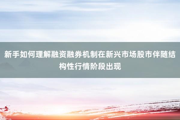 新手如何理解融资融券机制在新兴市场股市伴随结构性行情阶段出现