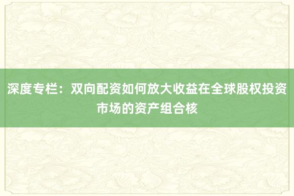 深度专栏：双向配资如何放大收益在全球股权投资市场的资产组合核