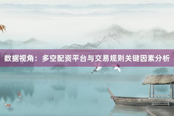 数据视角:多空配资平台与交易规则关键因素分析
