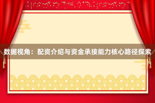 数据视角：配资介绍与资金承接能力核心路径探索