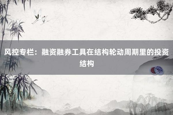 风控专栏:融资融券工具在结构轮动周期里的投资结构