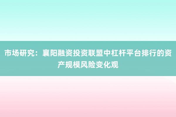 市场研究：襄阳融资投资联盟中杠杆平台排行的资产规模风险变化观