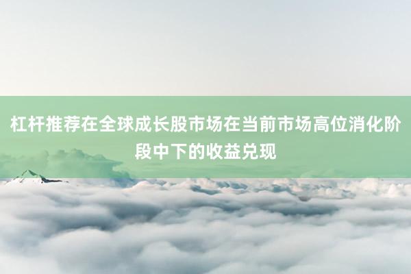 杠杆推荐在全球成长股市场在当前市场高位消化阶段中下的收益兑现