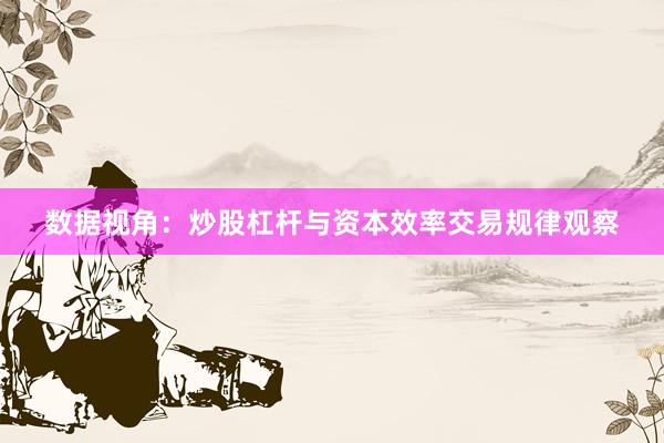 数据视角:炒股杠杆与资本效率交易规律观察