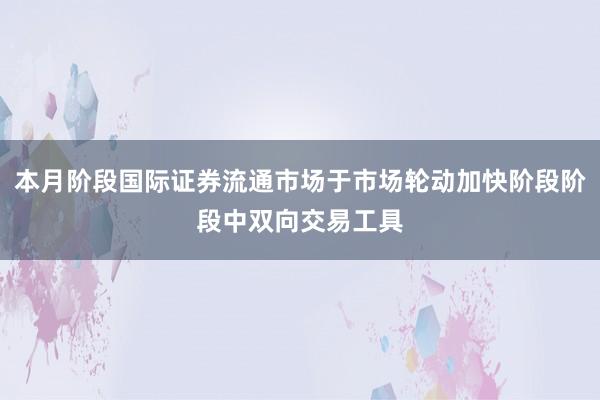 本月阶段国际证券流通市场于市场轮动加快阶段阶段中双向交易工具
