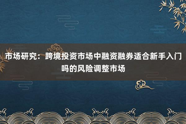 市场研究：跨境投资市场中融资融券适合新手入门吗的风险调整市场