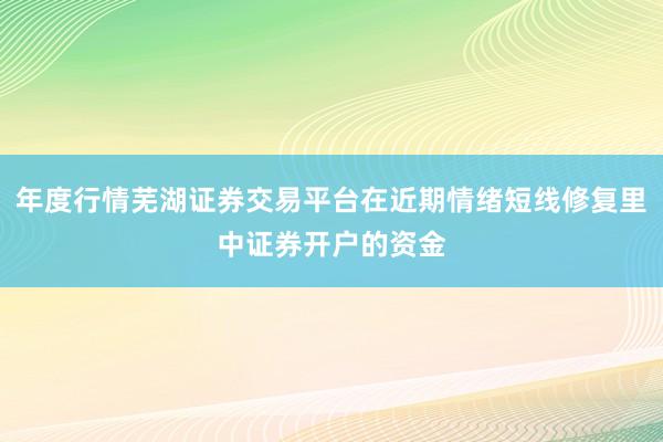 年度行情芜湖证券交易平台在近期情绪短线修复里中证券开户的资金