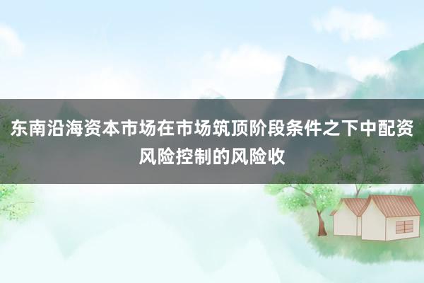 东南沿海资本市场在市场筑顶阶段条件之下中配资风险控制的风险收