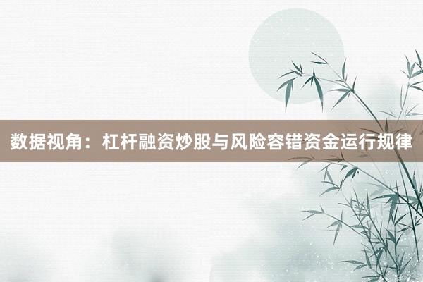 数据视角：杠杆融资炒股与风险容错资金运行规律