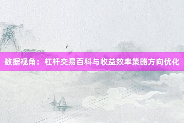 数据视角：杠杆交易百科与收益效率策略方向优化