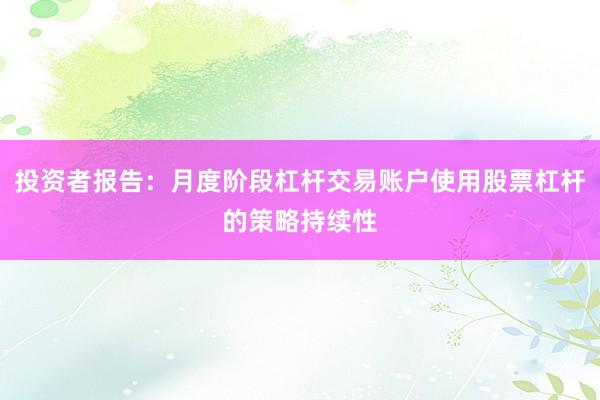 投资者报告：月度阶段杠杆交易账户使用股票杠杆的策略持续性