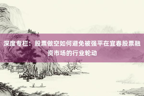 深度专栏：股票做空如何避免被强平在宜春股票融资市场的行业轮动