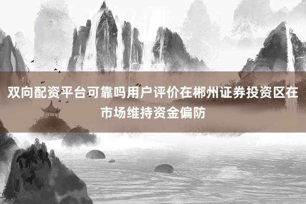 双向配资平台可靠吗用户评价在郴州证券投资区在市场维持资金偏防