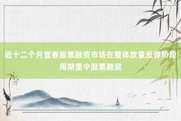 近十二个月宜春股票融资市场在整体放量反弹阶段周期里中股票融资