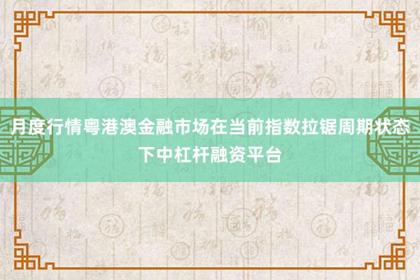 月度行情粤港澳金融市场在当前指数拉锯周期状态下中杠杆融资平台