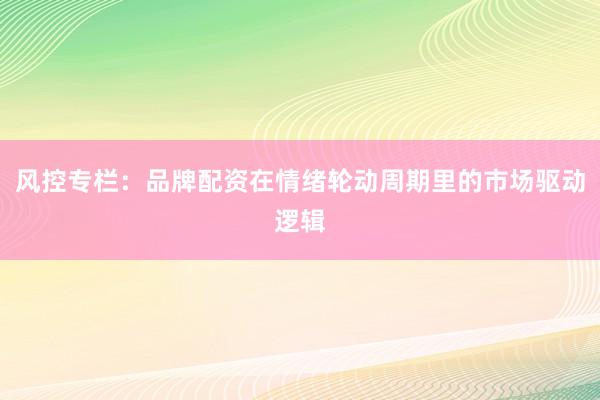 风控专栏：品牌配资在情绪轮动周期里的市场驱动逻辑