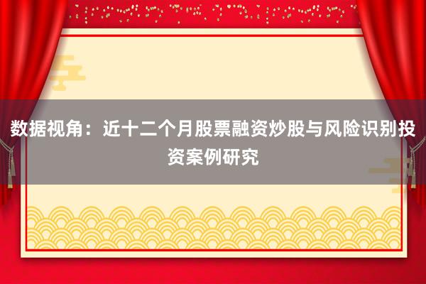 数据视角：近十二个月股票融资炒股与风险识别投资案例研究