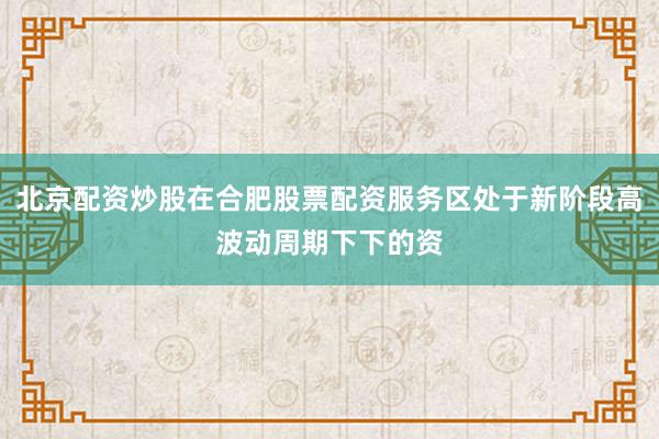 北京配资炒股在合肥股票配资服务区处于新阶段高波动周期下下的资