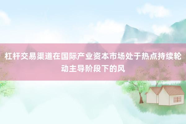 杠杆交易渠道在国际产业资本市场处于热点持续轮动主导阶段下的风