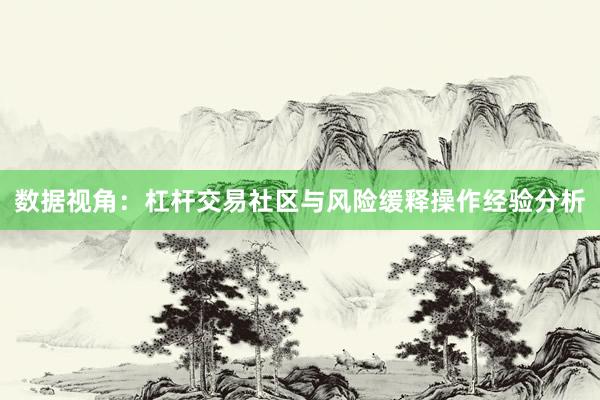 数据视角：杠杆交易社区与风险缓释操作经验分析