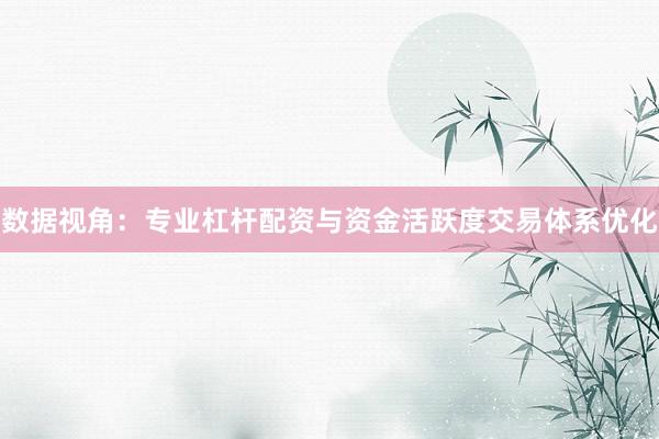数据视角:专业杠杆配资与资金活跃度交易体系优化
